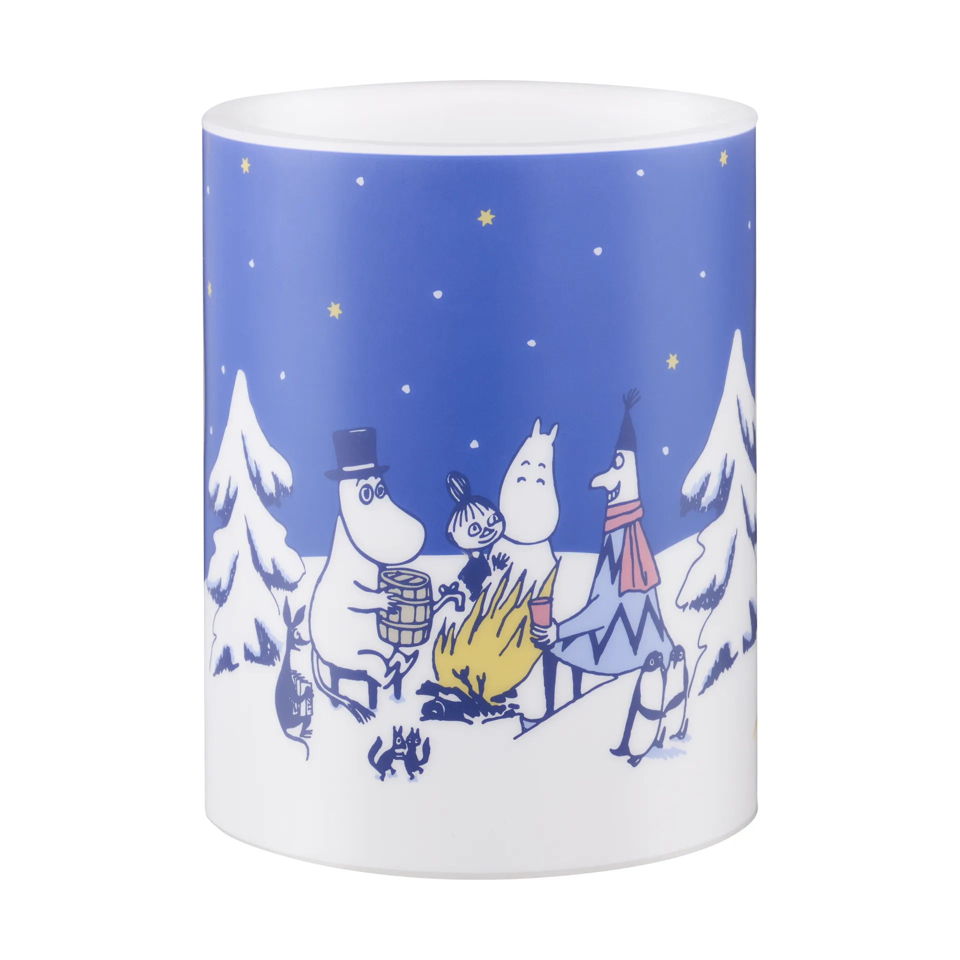 Moomin block candle LED 12,5 cm, Starry night Muurla