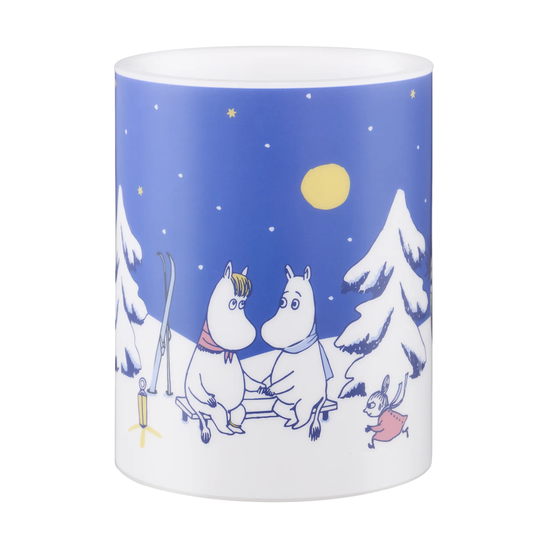 Moomin block candle LED 12,5 cm, Starry night Muurla
