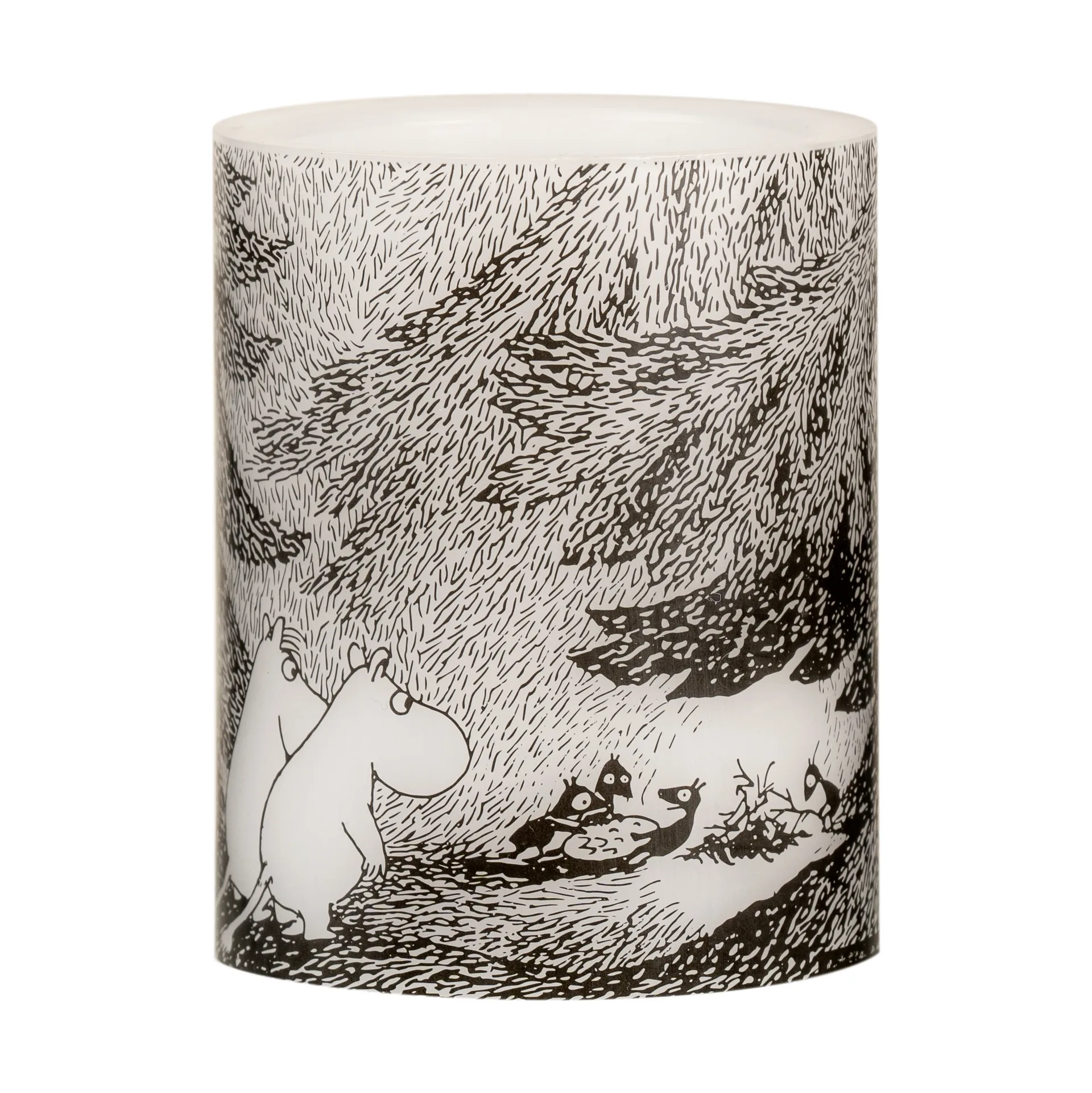 Moomin block candle LED 12,5 cm, Under the trees Muurla