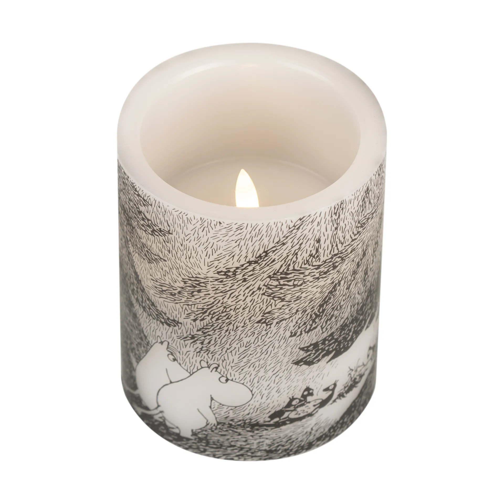 Moomin block candle LED 12,5 cm, Under the trees Muurla