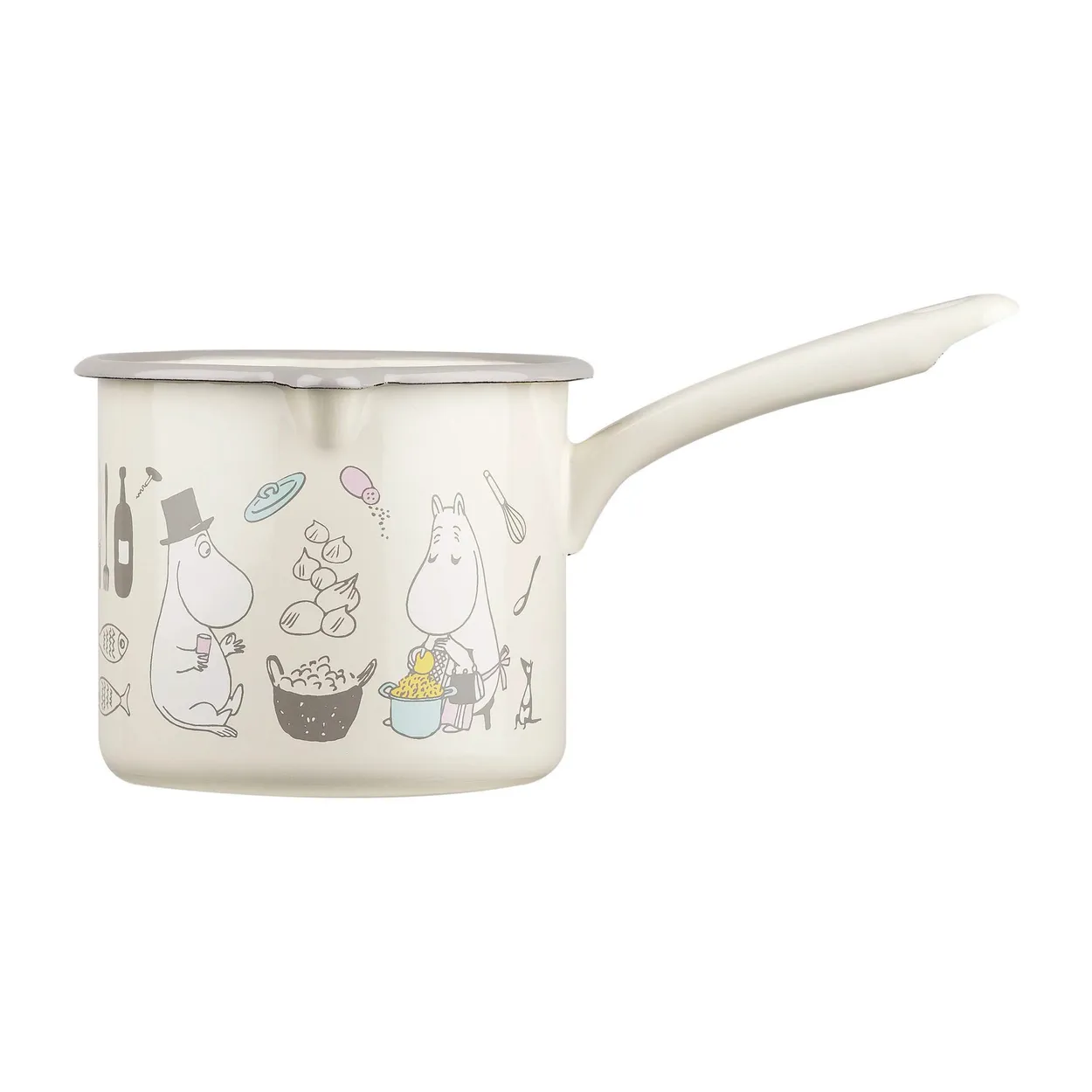 Muurla Moomin Bon Appétit saucepan 1.3 liter Beige | Scandinavian Design | Saucepans | Beige