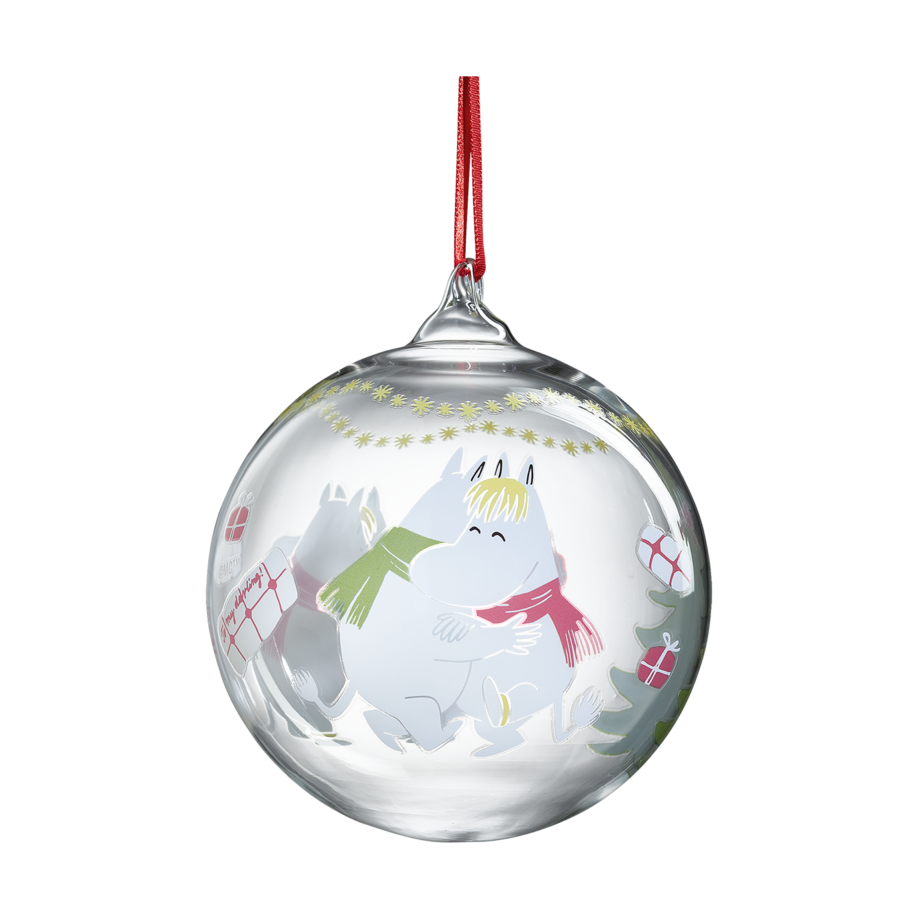 Muurla Moomin Christmas bauble o9 cm Happy holidays