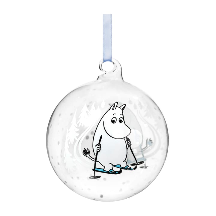 Moomin Christmas bauble Ø9 cm, Ski trip Muurla