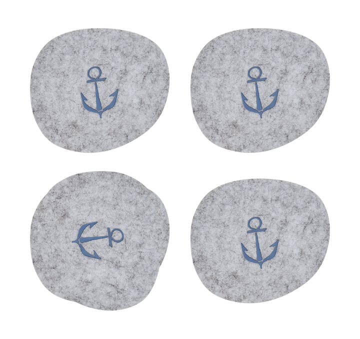 Moomin coaster 9.5x11 cm 4 pieces - Sailors - Muurla