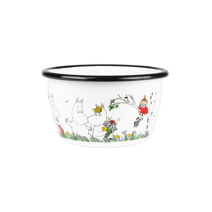 Moomin Colors enamel bowl 30 cl - Happy Family - Muurla