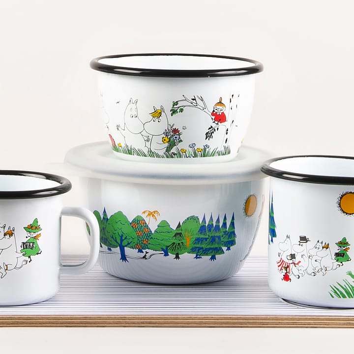 Moomin Colors enamel bowl 60 cl - Moomin valley - Muurla