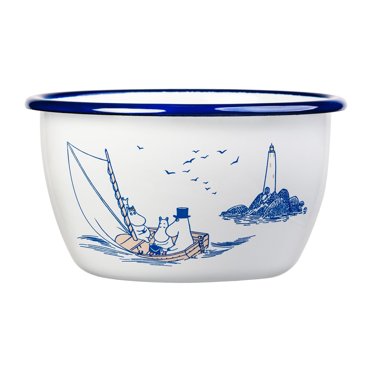 Muurla Moomin enamel bowl 60 cl Sailors | Scandinavian Design | Breakfast bowls | White