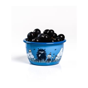 Moomin enamel bowl Friends 30 cl - Blue - Muurla