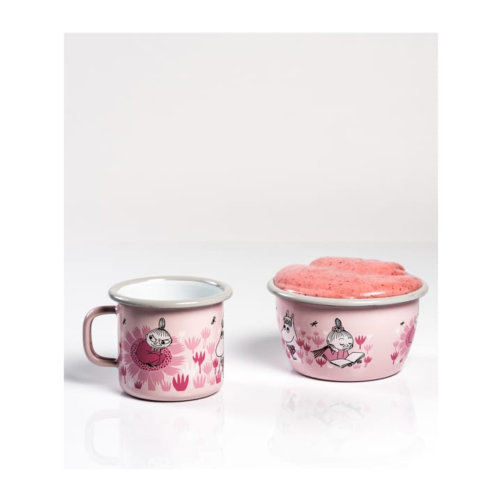 Moomin enamel bowl Girls 30 cl - Pink - Muurla