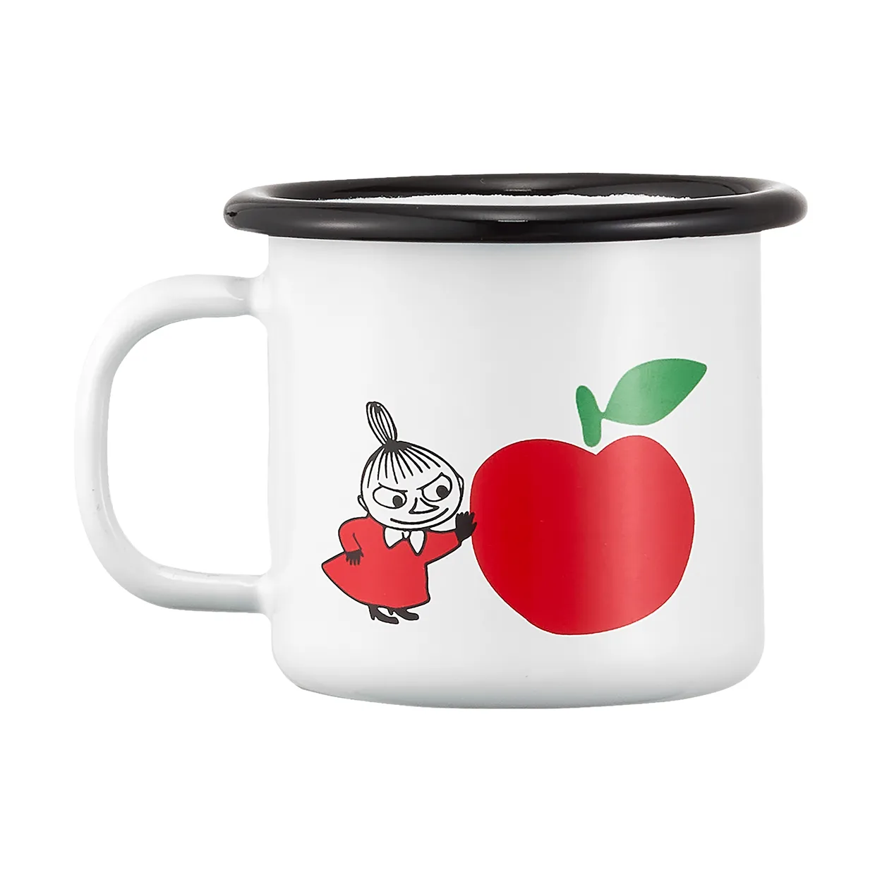 Muurla Moomin enamel mug 1.5 dl Joyfull Apples | Scandinavian Design | Coffee cups | White