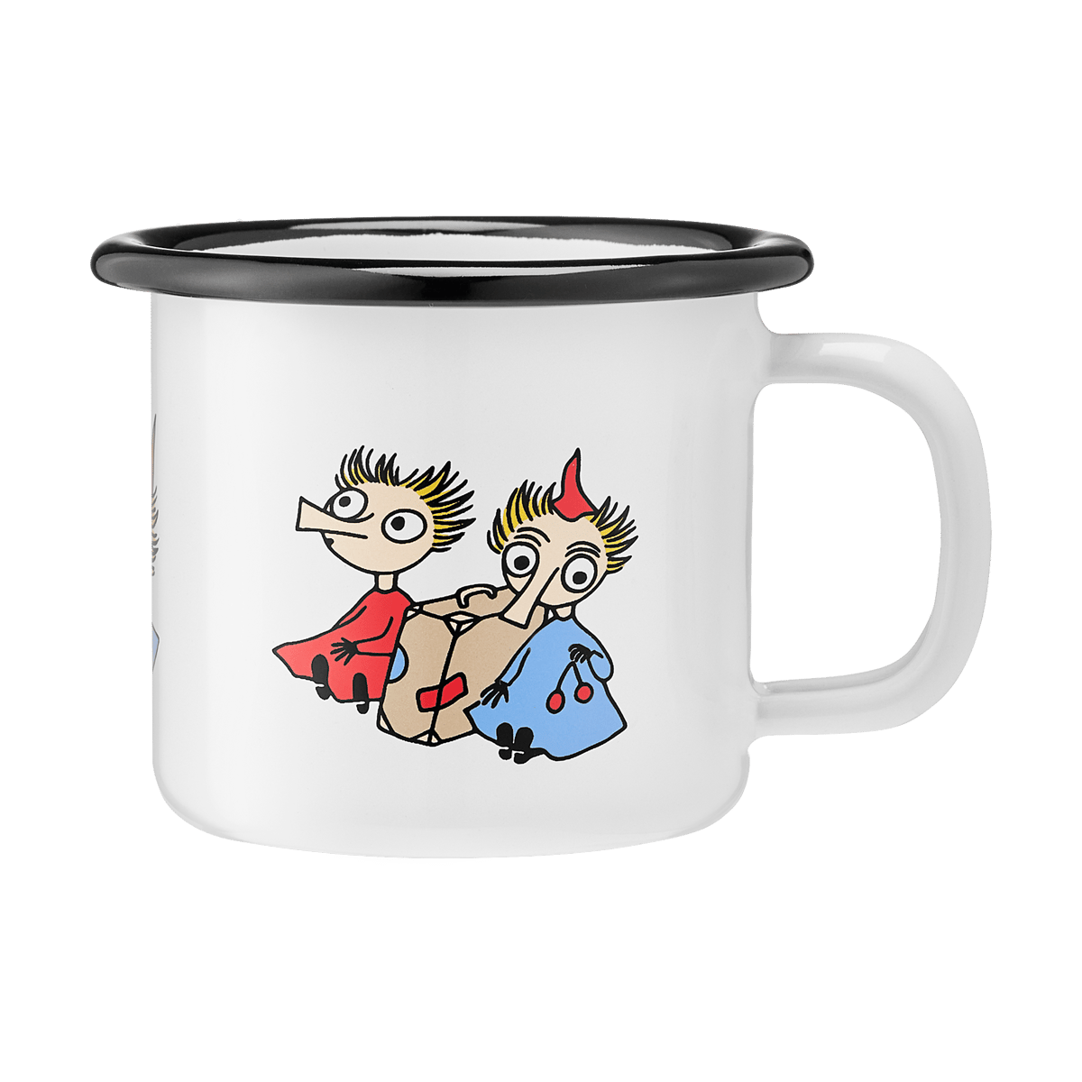 Muurla Moomin enamel mug 1.5 dl Thingumy and Bob | Scandinavian Design | Coffee cups | White