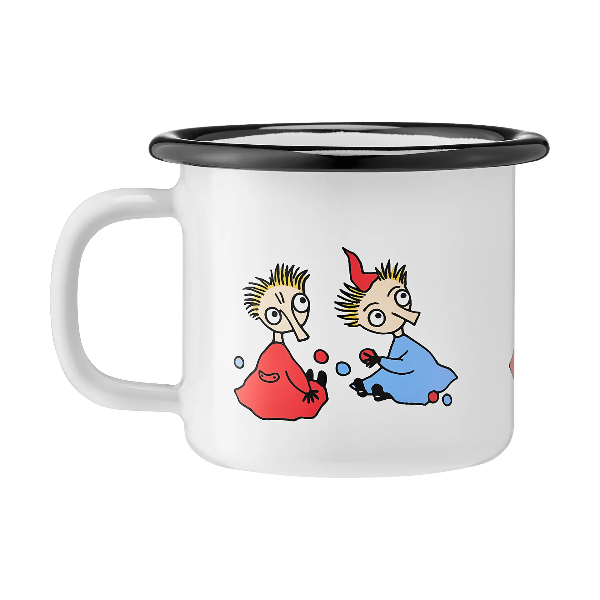 Moomin enamel mug 1.5 dl, Thingumy and Bob Muurla