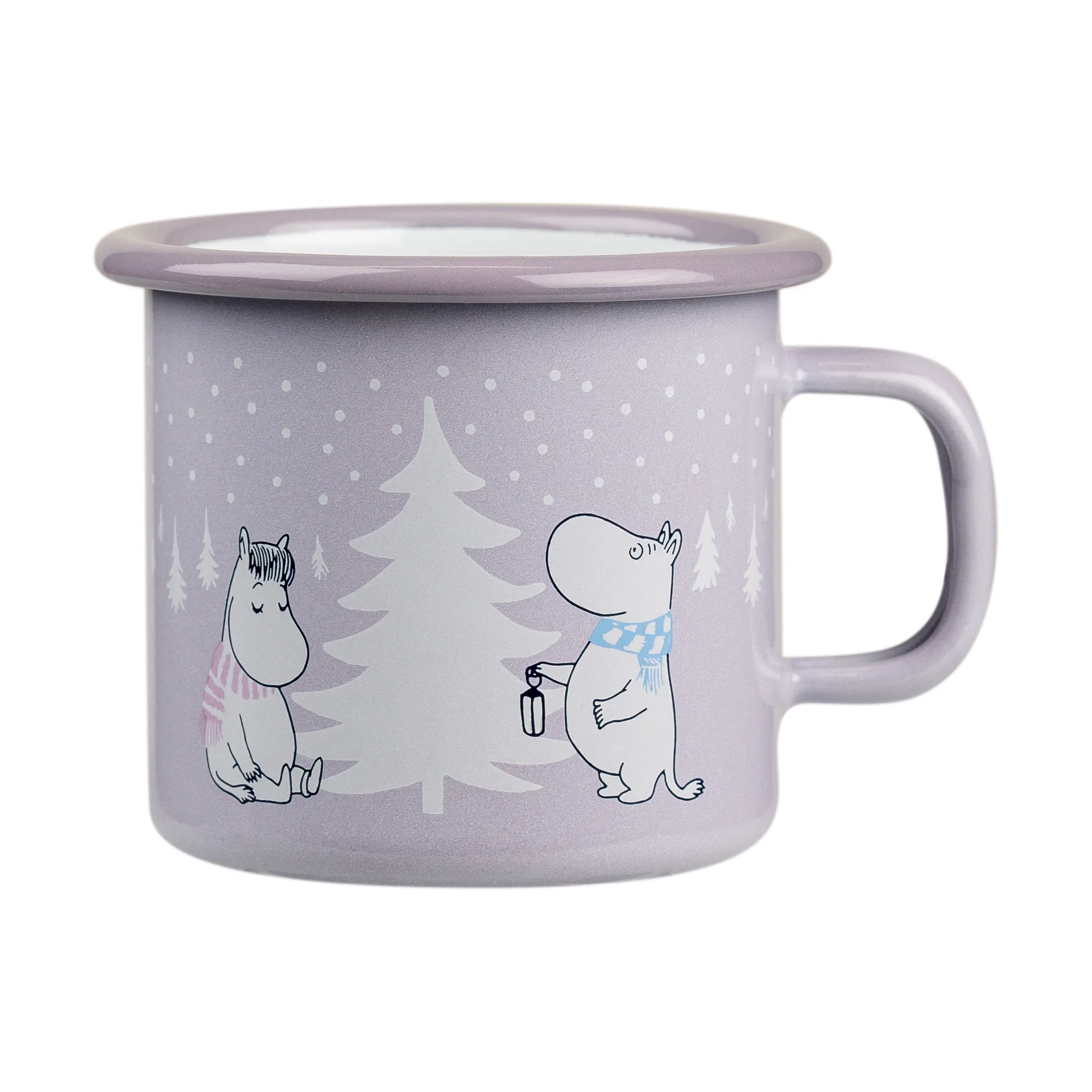 Moomin enamel mug 25 cl, Snowfall Muurla