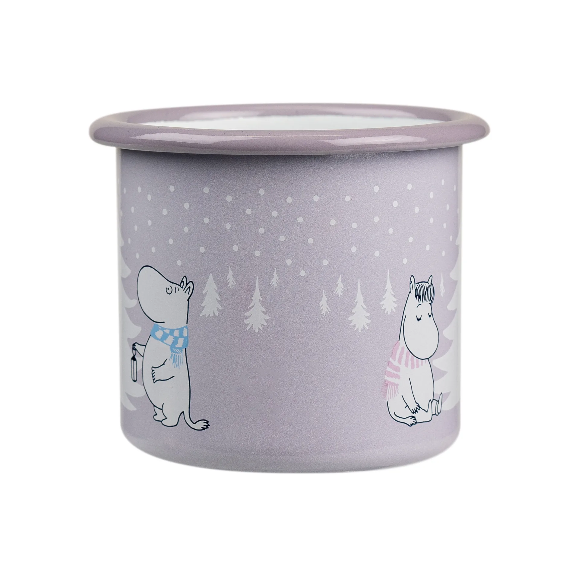 Moomin enamel mug 25 cl, Snowfall Muurla