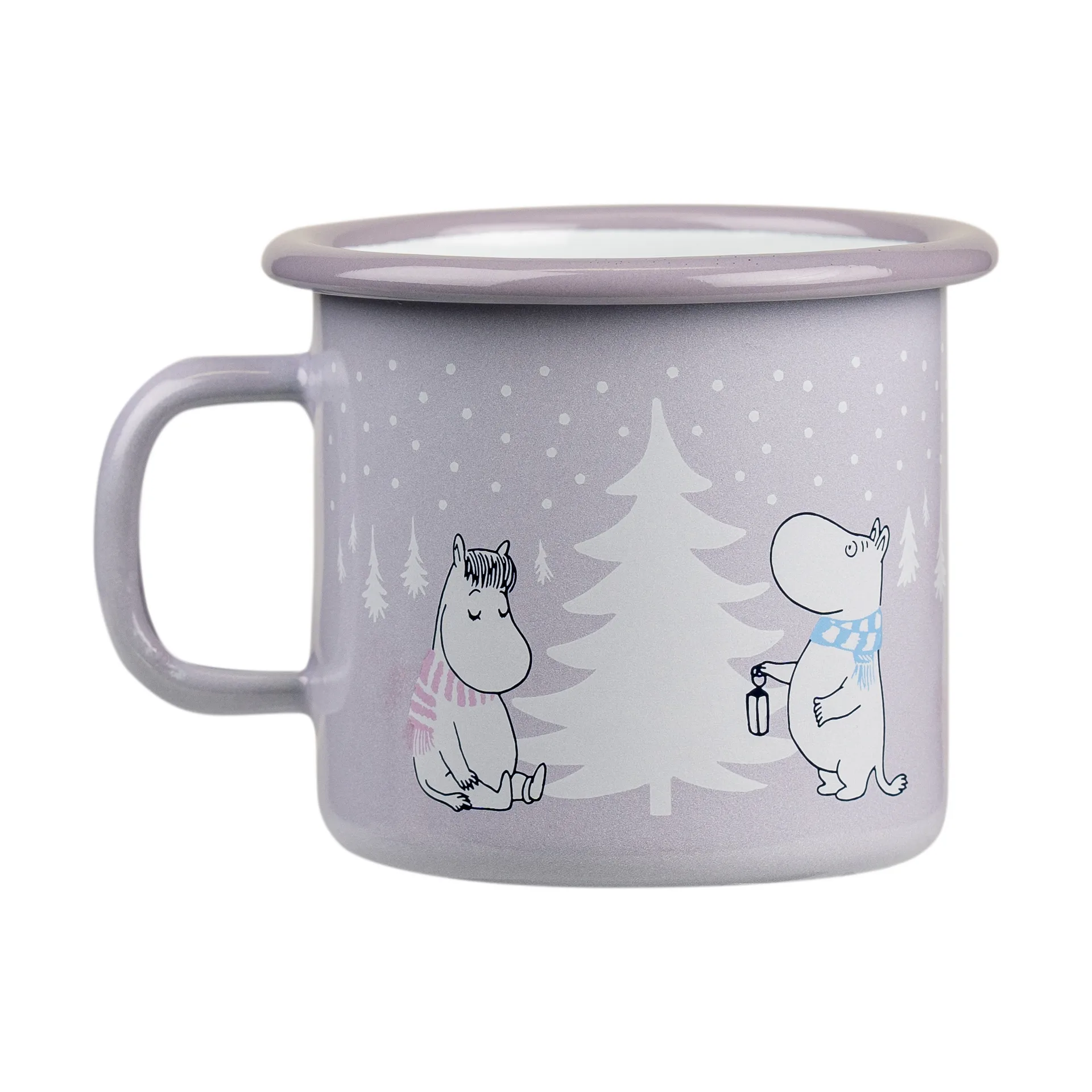 Moomin enamel mug 25 cl, Snowfall Muurla