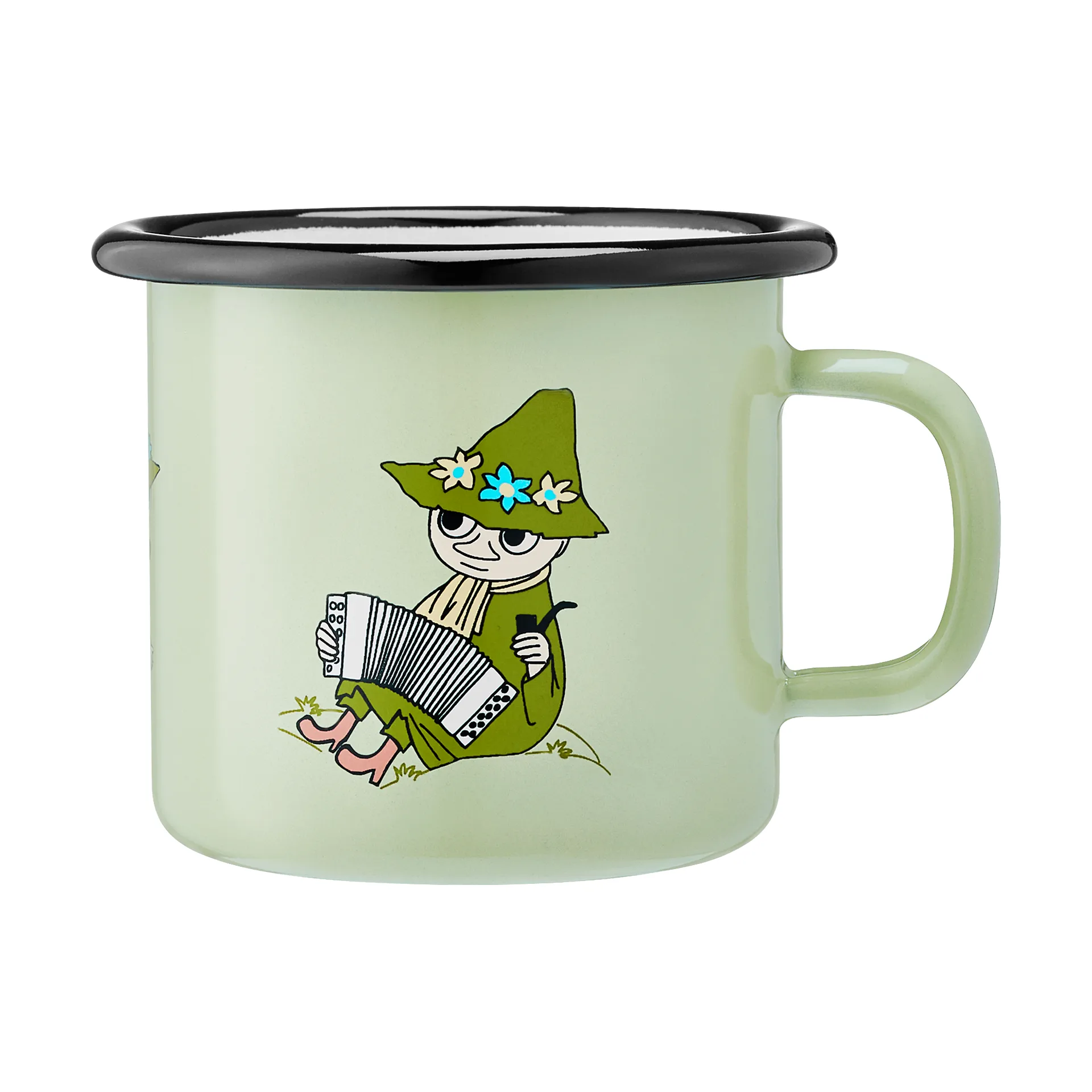 Moomin enamel mug 2.5 dl, Snufkin Muurla