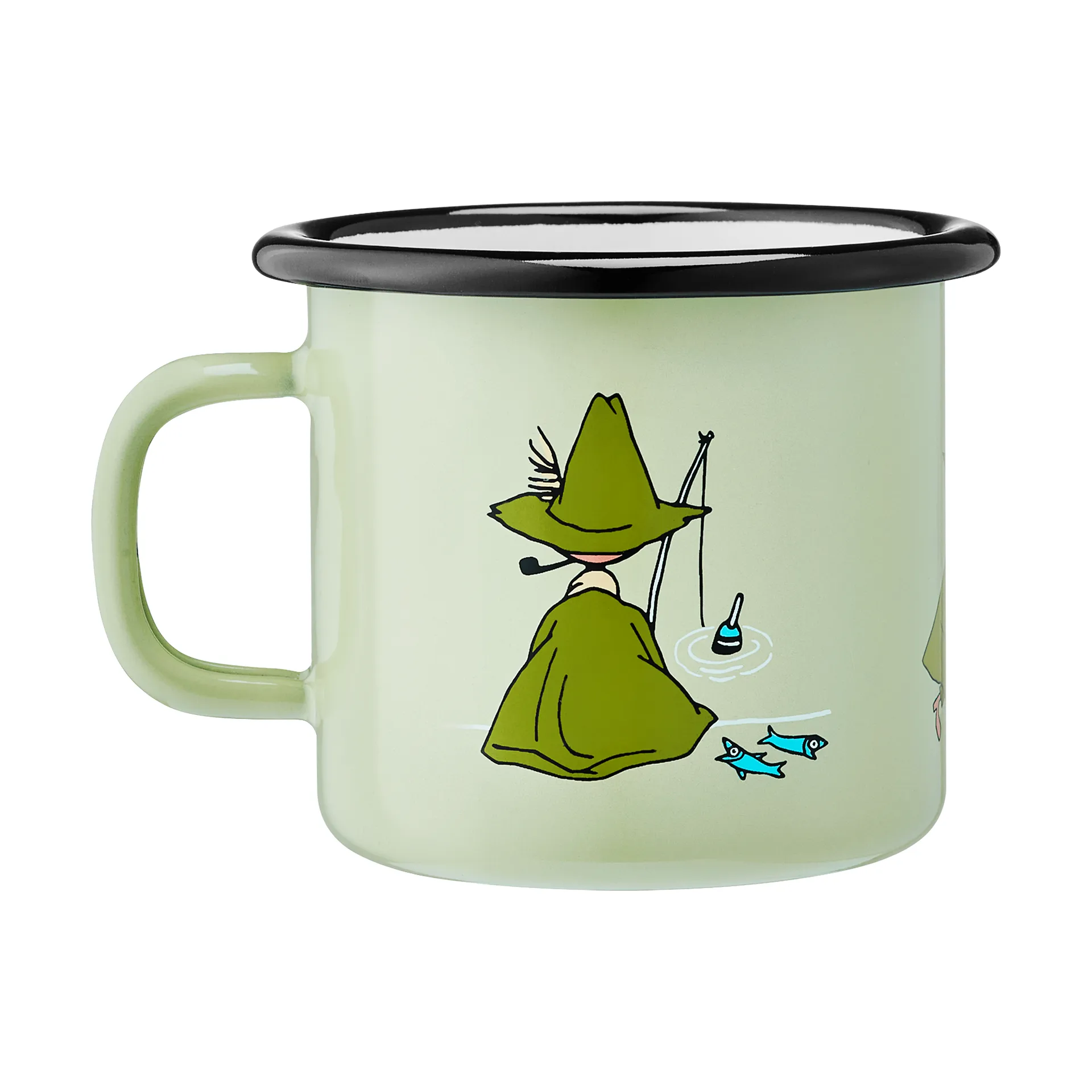 Moomin enamel mug 2.5 dl, Snufkin Muurla