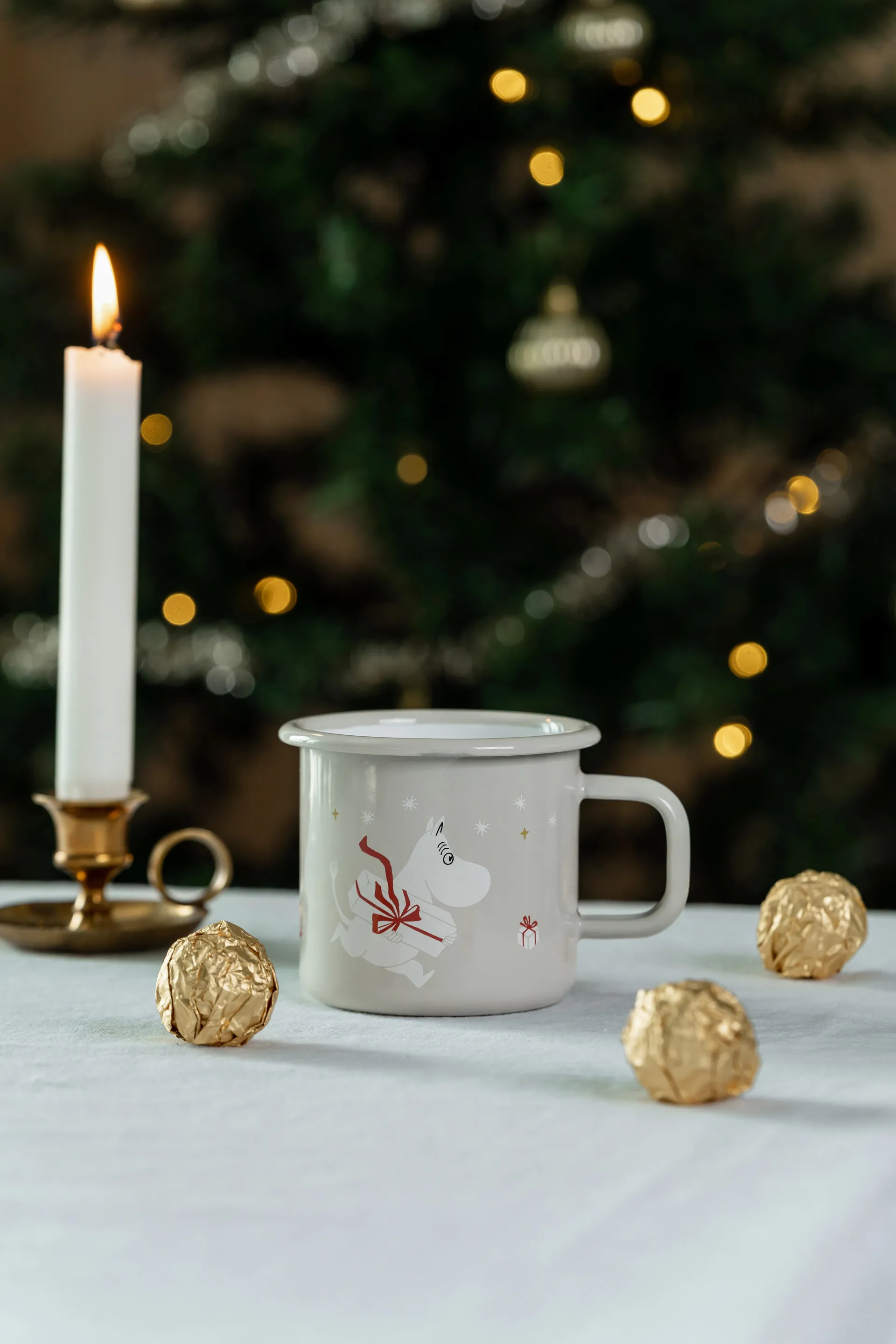 Moomin enamel mug 37 cl, Gifts Muurla