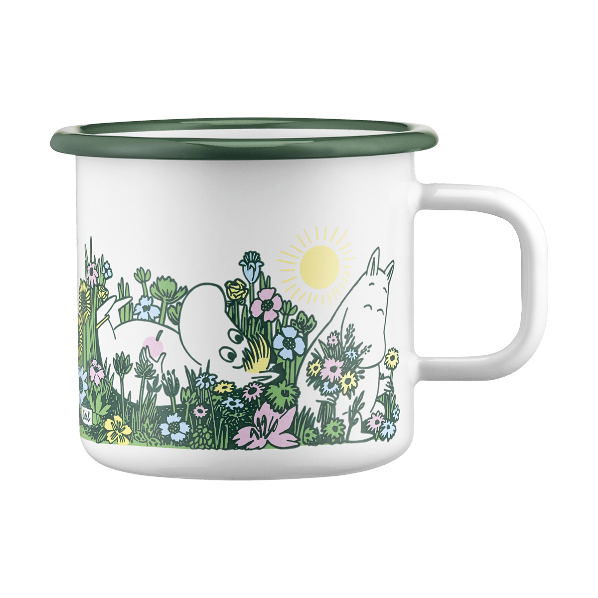 Muurla Moomin enamel mug 37 cl In the garden