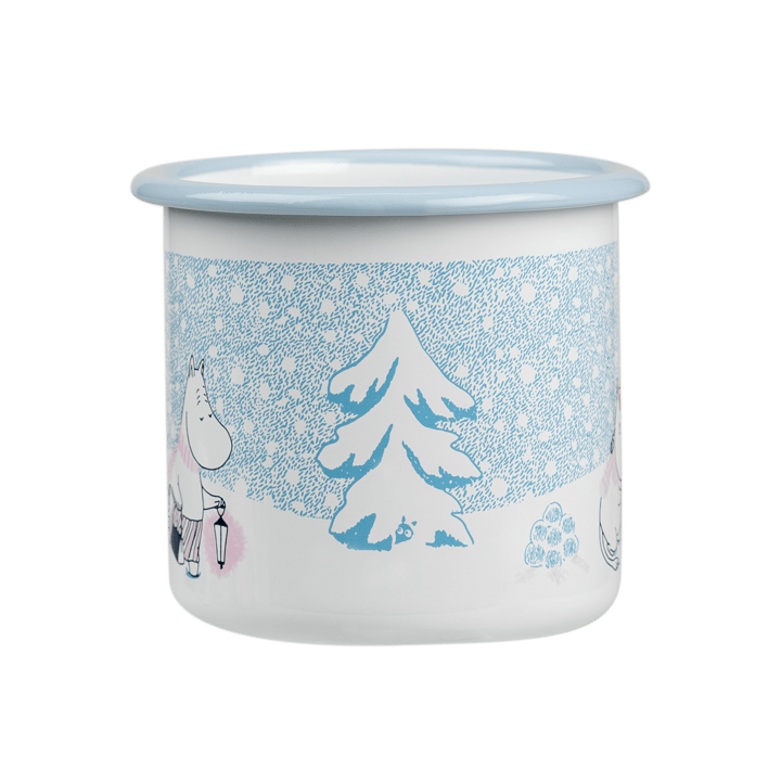 Moomin enamel mug 37 cl, Let it snow Muurla