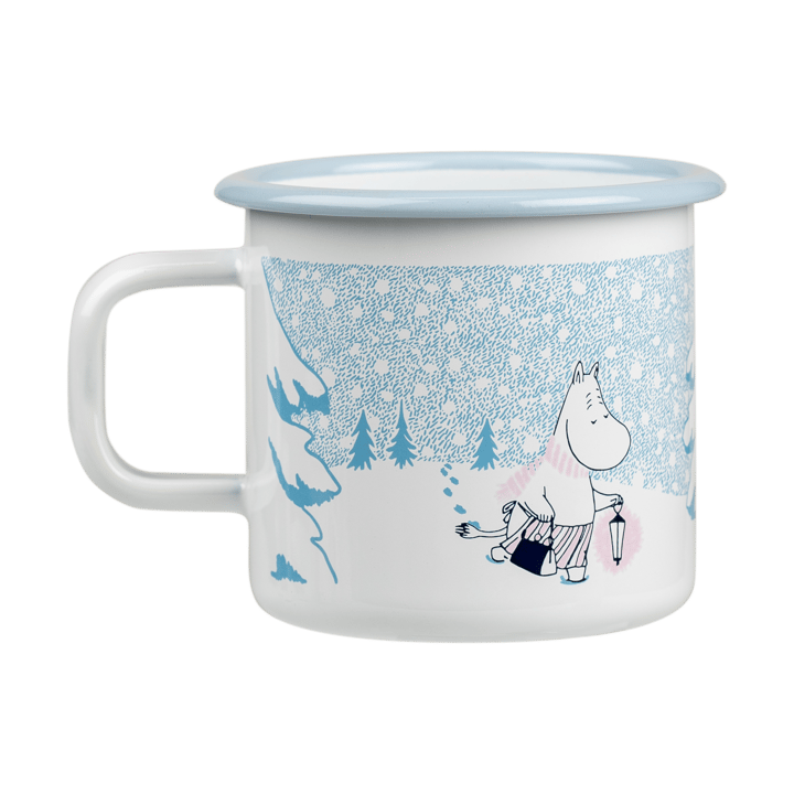 Moomin enamel mug 37 cl - Let it snow - Muurla