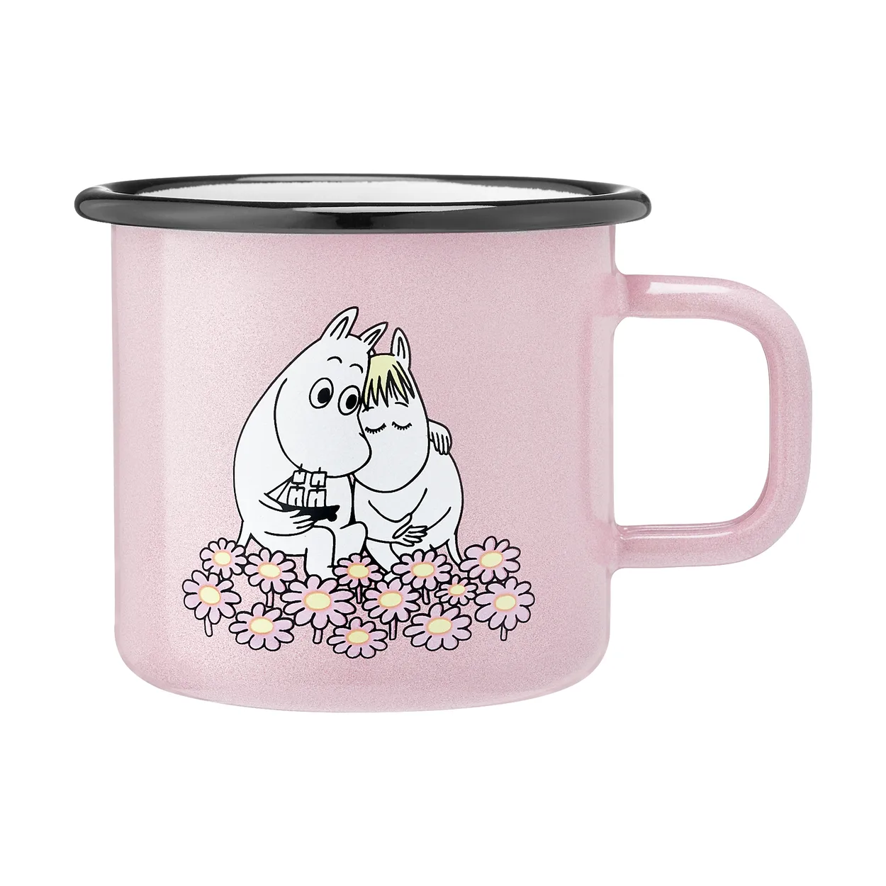 Muurla Moomin enamel mug 37 cl Together | Scandinavian Design | Coffee cups | Pink