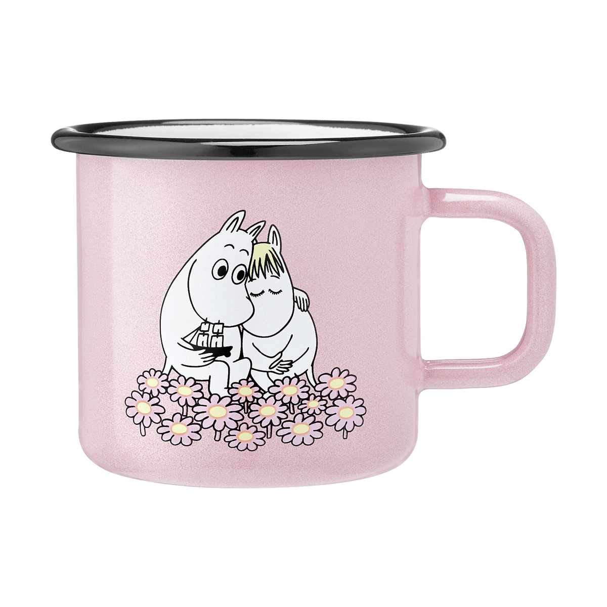 Muurla Moomin enamel mug 37 cl Together | Scandinavian Design | Coffee cups | Pink