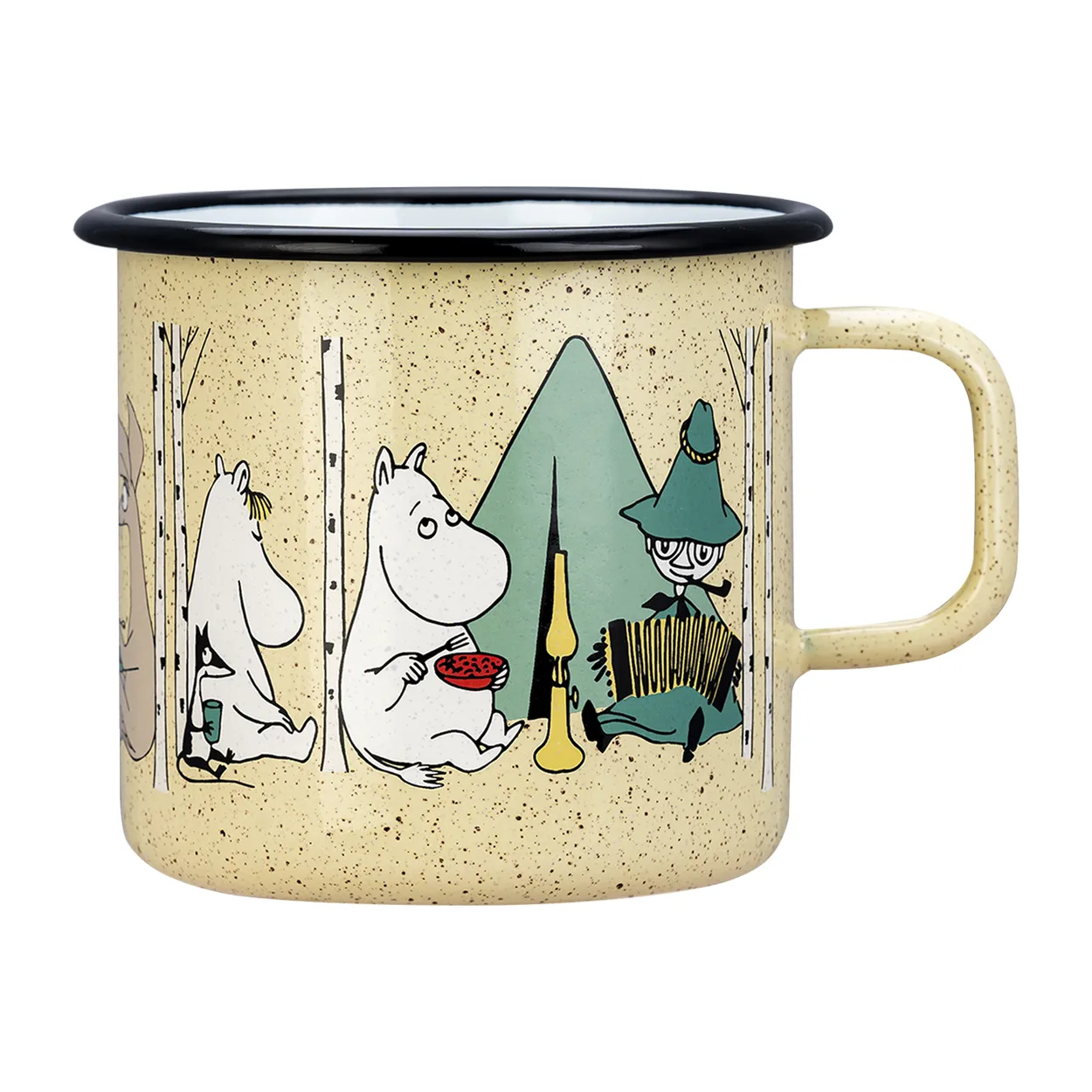 Muurla Moomin enamel mug 80 cl Campers | Scandinavian Design | Coffee cups | Yellow
