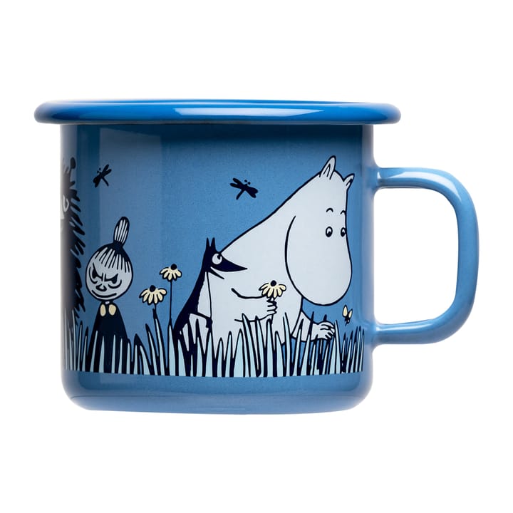 Moomin enamel mug friends 25 cl - Blue - Muurla