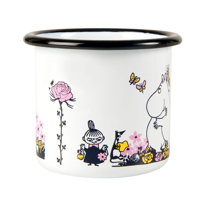 Moomin enamel mug hugs 25 cl - white - Muurla