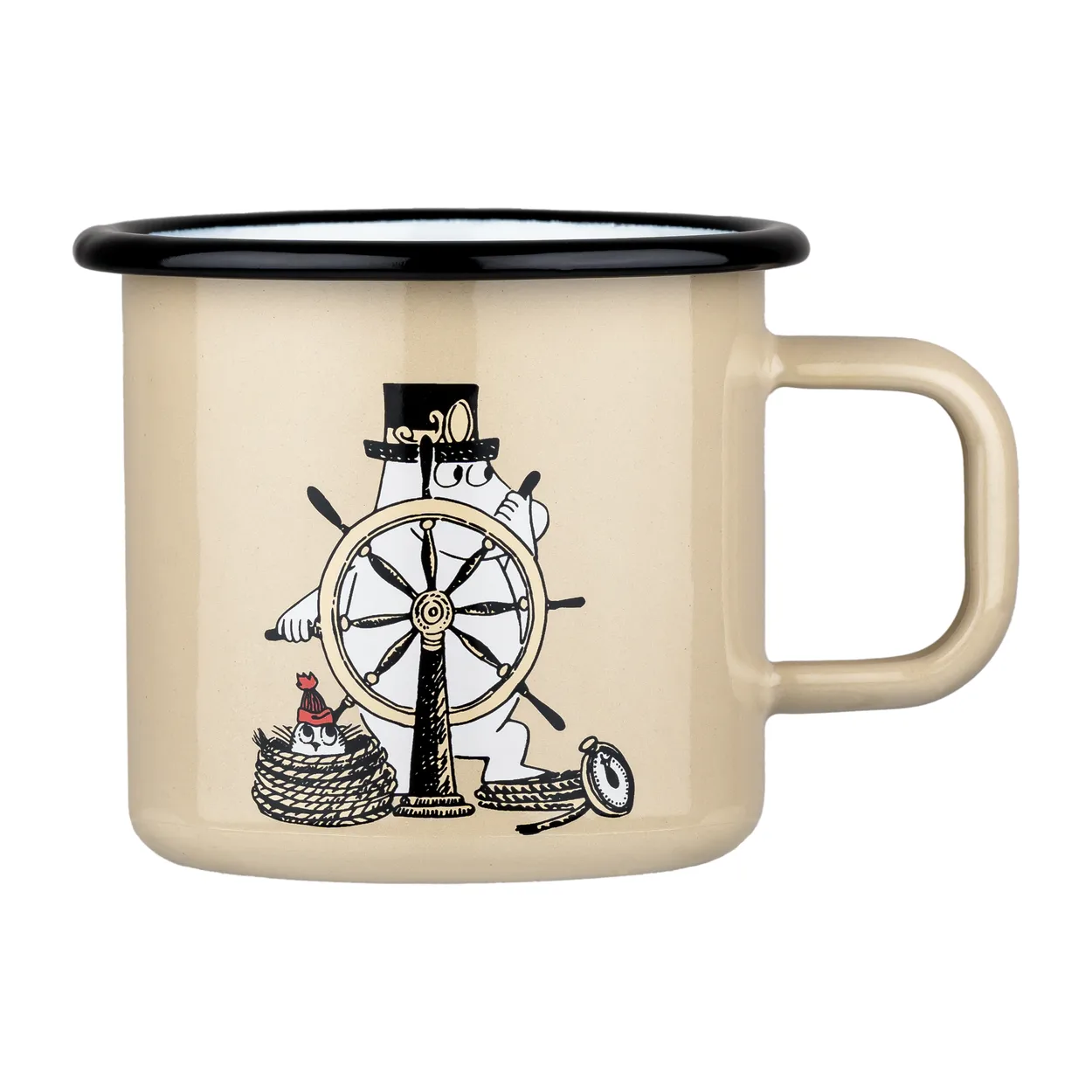 Muurla Moomin enamel mug The adventurer 37 cl Beige