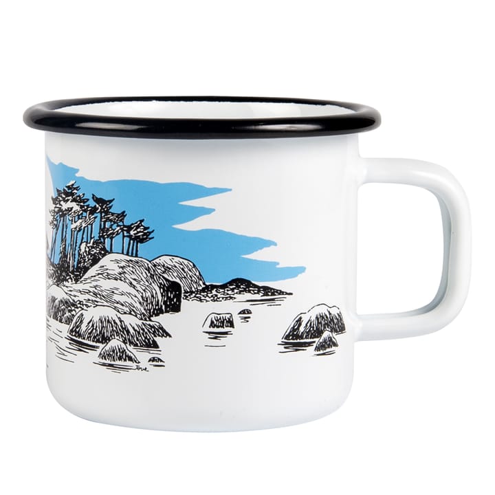 Moomin enamel mug The Island 37 cl - white - Muurla