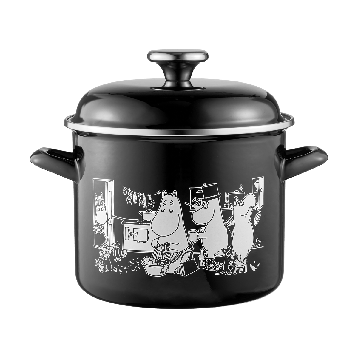 Muurla Moomin enamel pot high lid 3.5 L The Kitchen