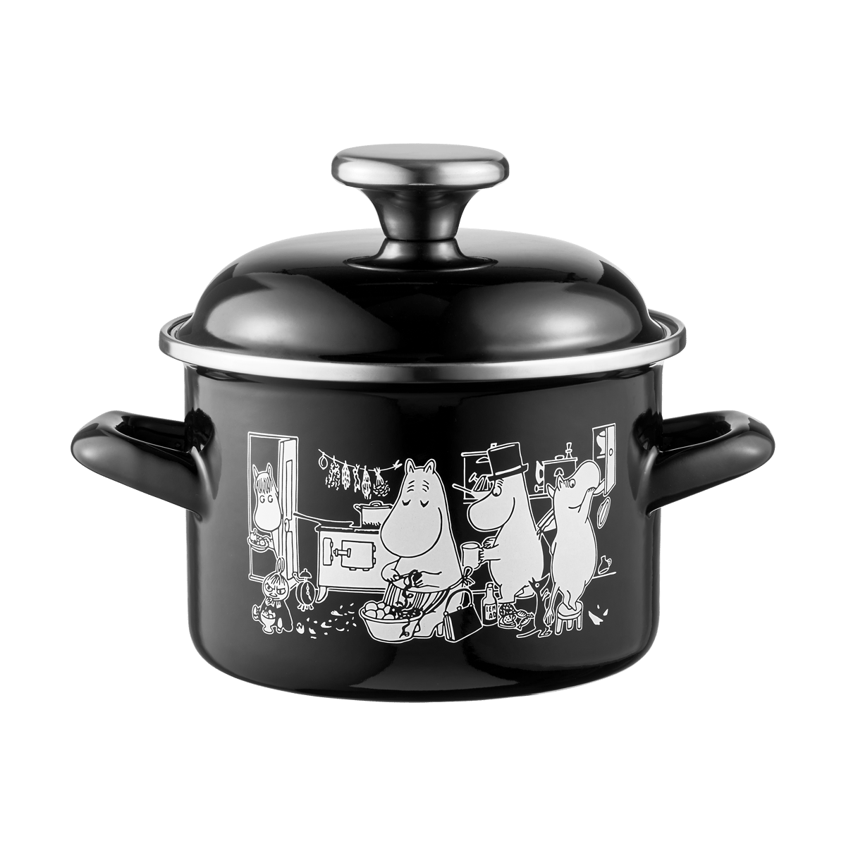 Muurla Moomin enamel pot tall lid 1.5 L The Kitchen