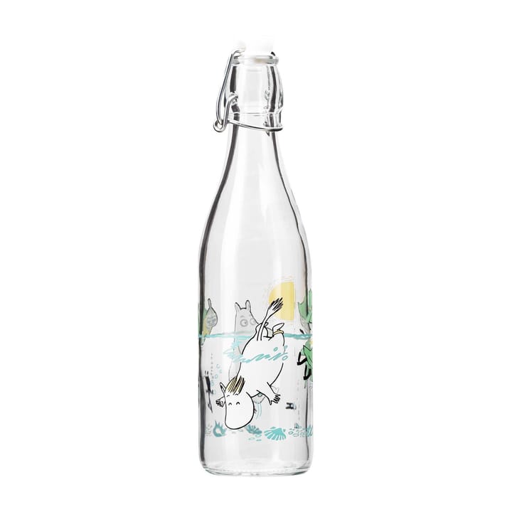 Moomin glass bottle 0.5 l - Fun in the water - Muurla