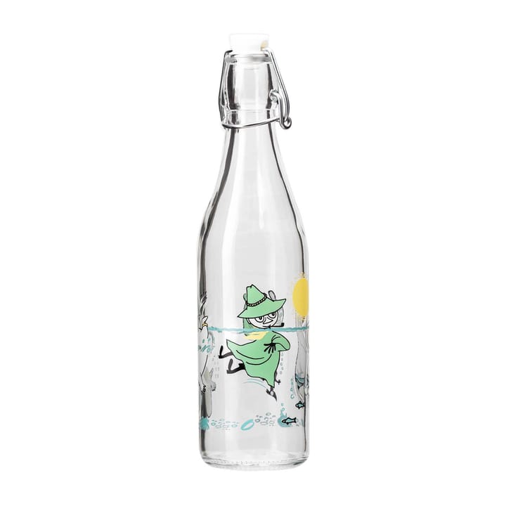 Moomin glass bottle 0.5 l - Fun in the water - Muurla