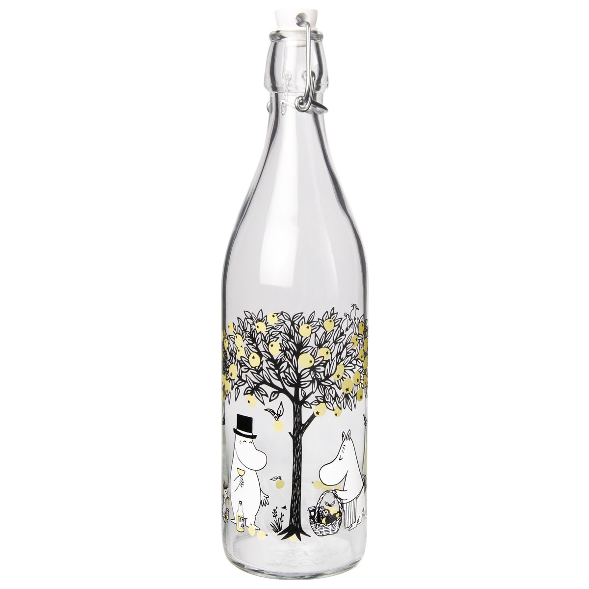 Muurla Moomin glass bottle 1 L Apples | Scandinavian Design | Water bottles | Multi