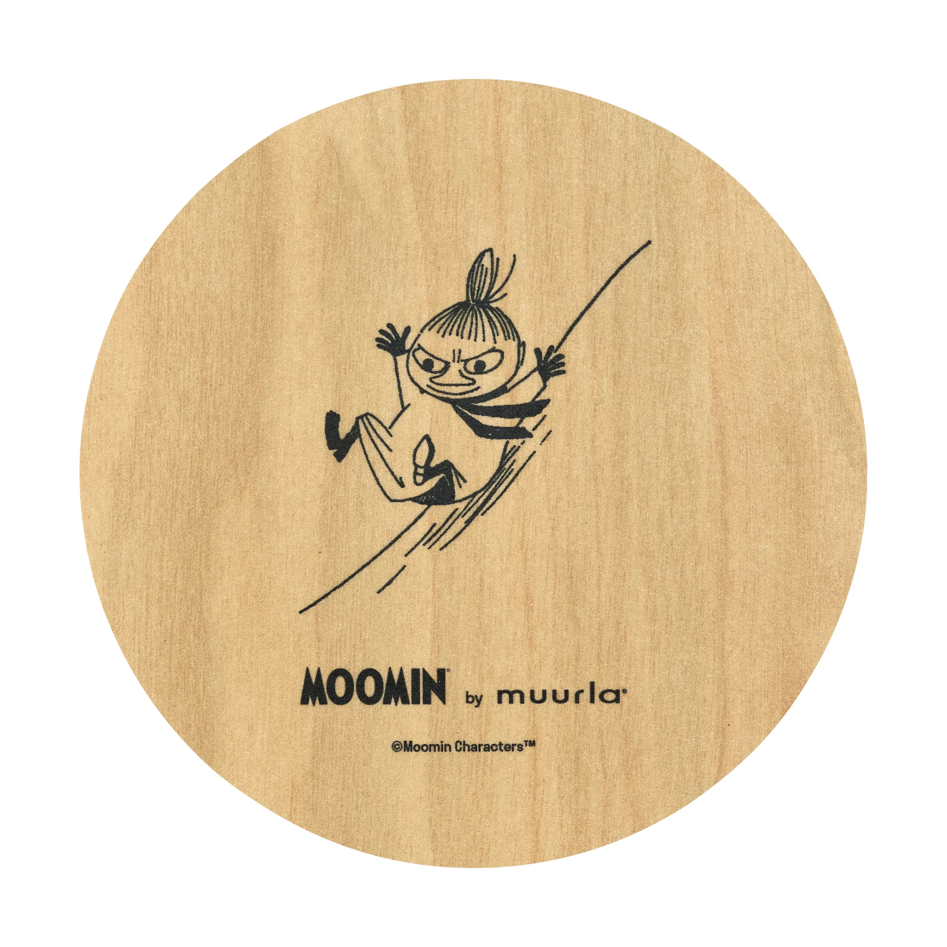Moomin glass coaster Ø10 cm, Let it snow Muurla