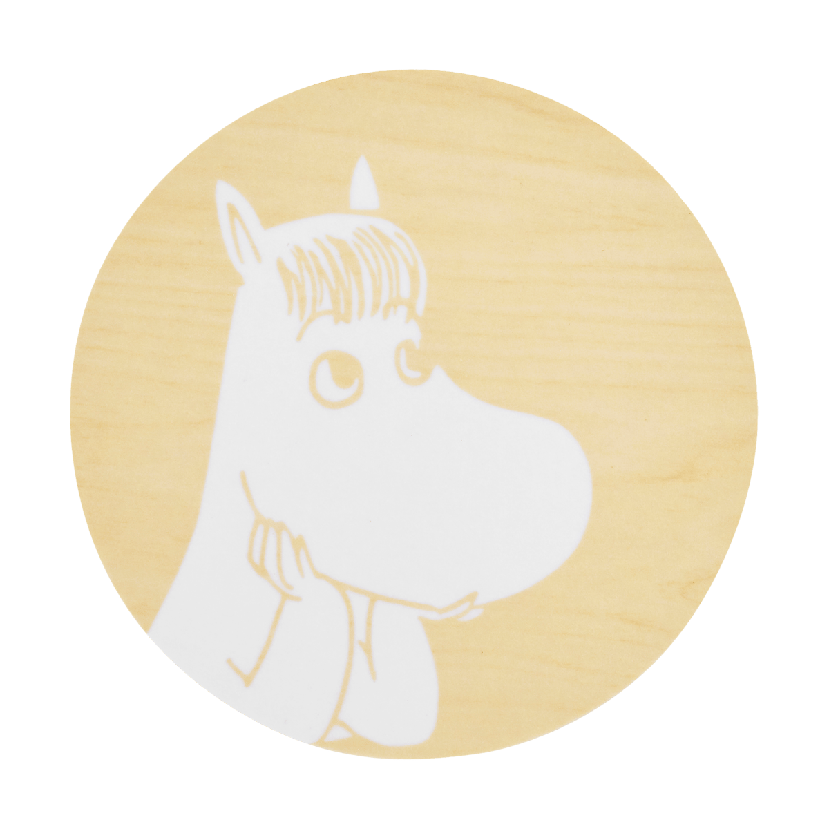 Muurla Moomin glass coaster o10 cm Snorkmaiden | Scandinavian Design | Coasters | Yellow