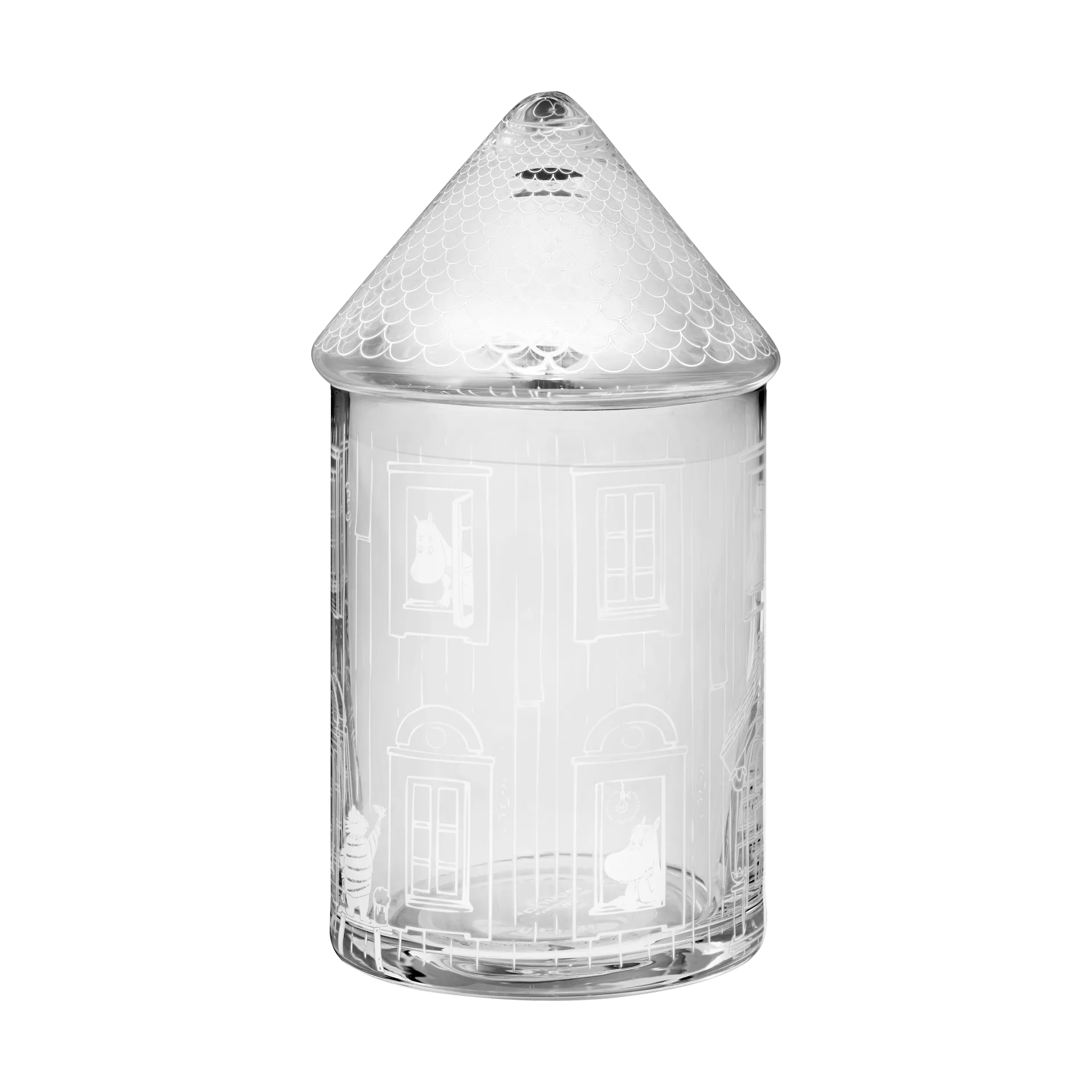 Moomin glass jar Ø9x18.5 cm, Moominhouse Muurla