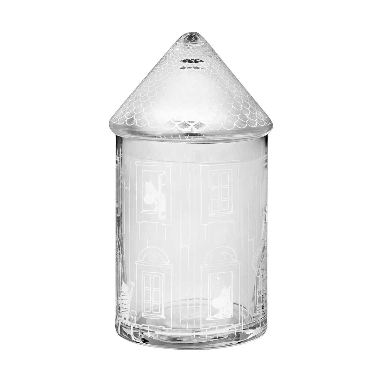 Muurla Moomin glass jar o9x18.5 cm Moominhouse | Scandinavian Design | Boxes & jars | Transparent