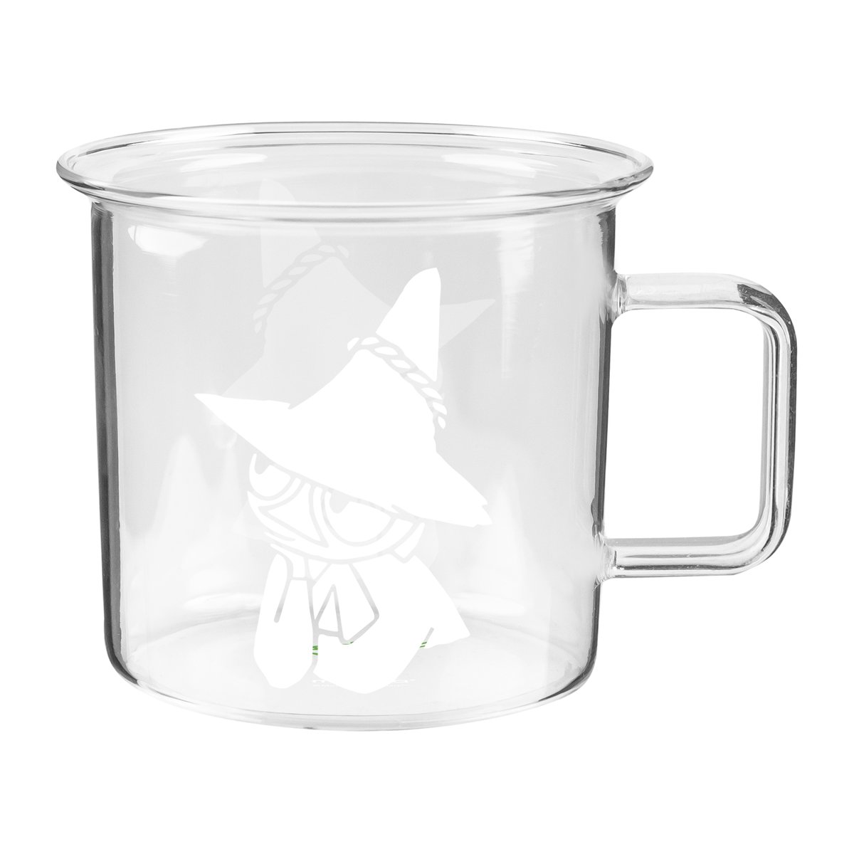 Muurla Moomin glass mug clear 35 cl Snufkin | Scandinavian Design | Coffee cups | Transparent