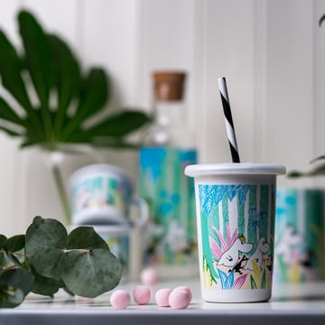 Moomin in the jungle enamel mug with lid - 50 cl - Muurla