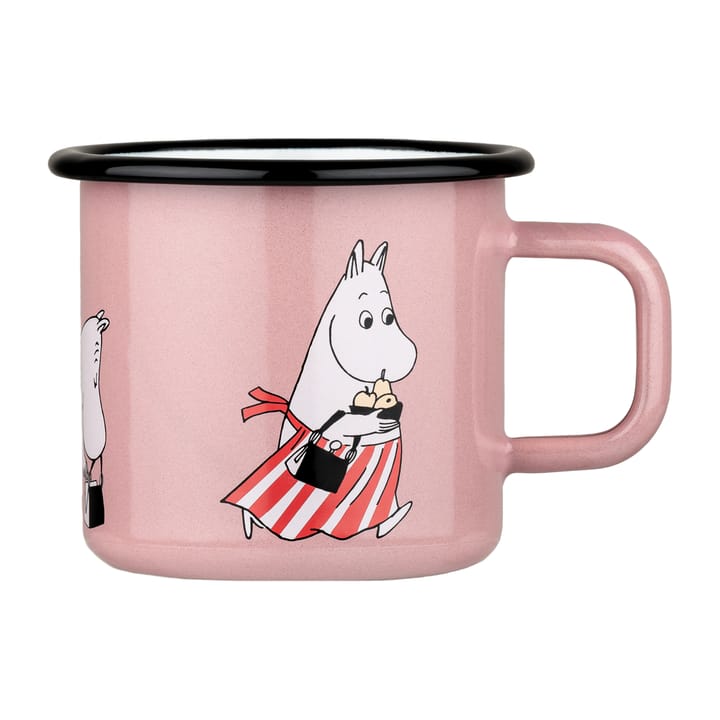 Moomin mamma enamel mug 37 cl - Pink - Muurla