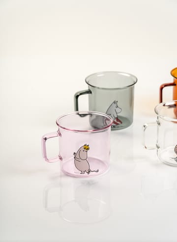 Moomin mamma glass mug 35 cl - grey - Muurla