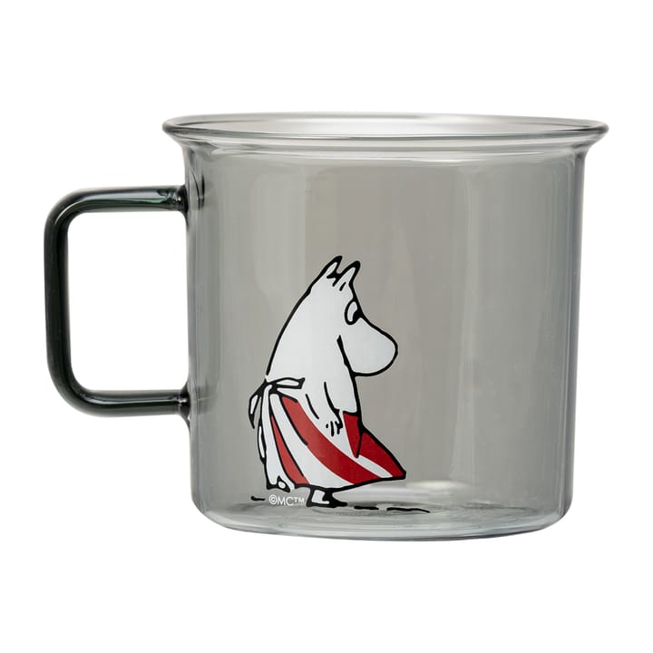 Moomin mamma glass mug 35 cl - grey - Muurla