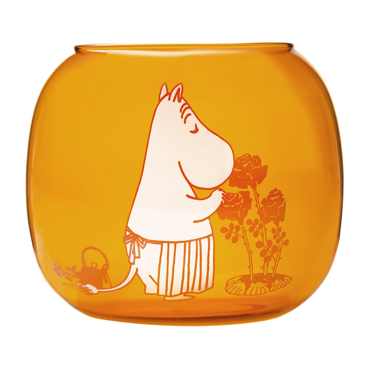 Muurla Moomin mamma tea light holder 9.5 cm Amber | Scandinavian Design | Tea light holders, lanterns & candle dishes | Orange