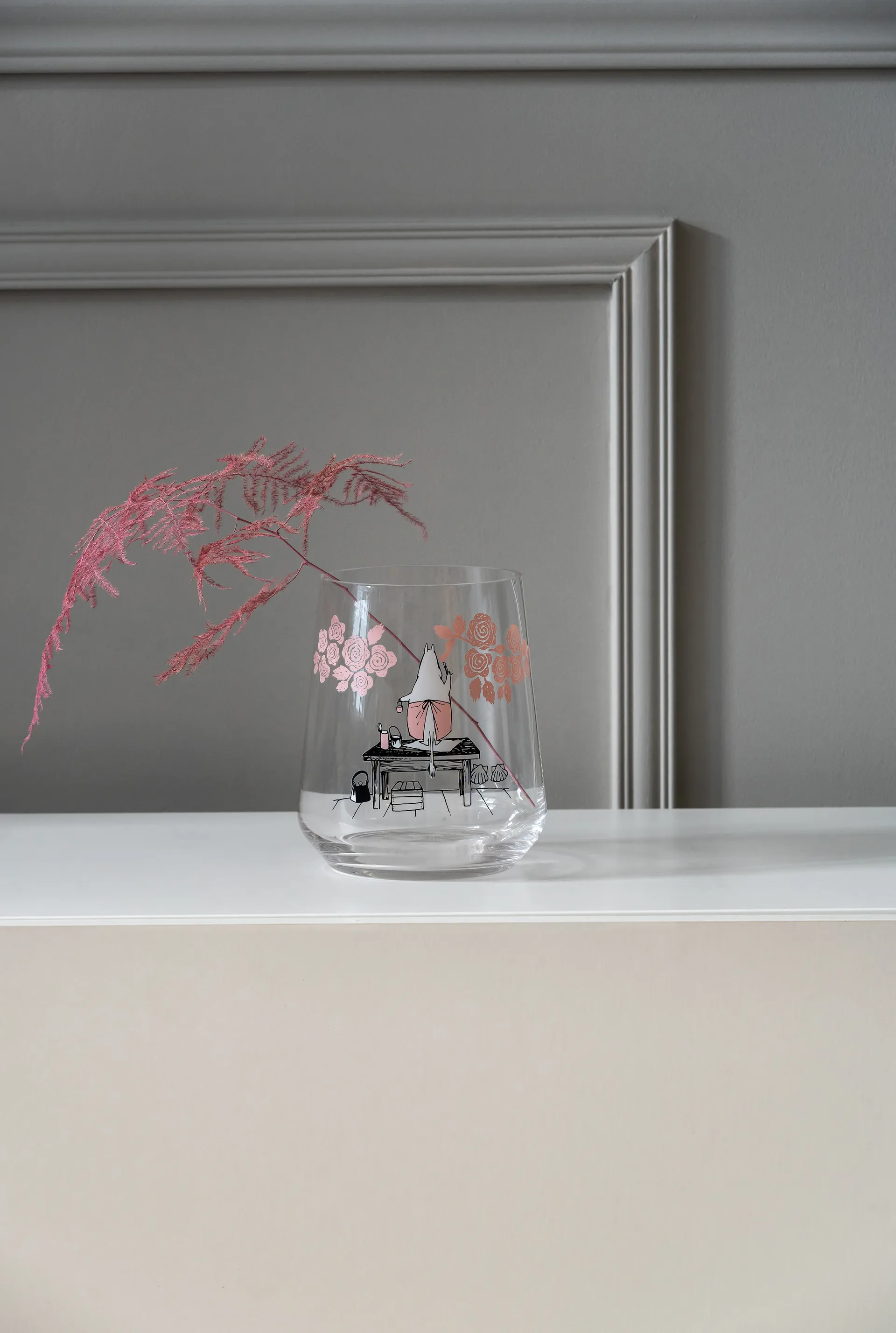 Moomin Originals lantern/vase 17.5 cm, Roses Muurla