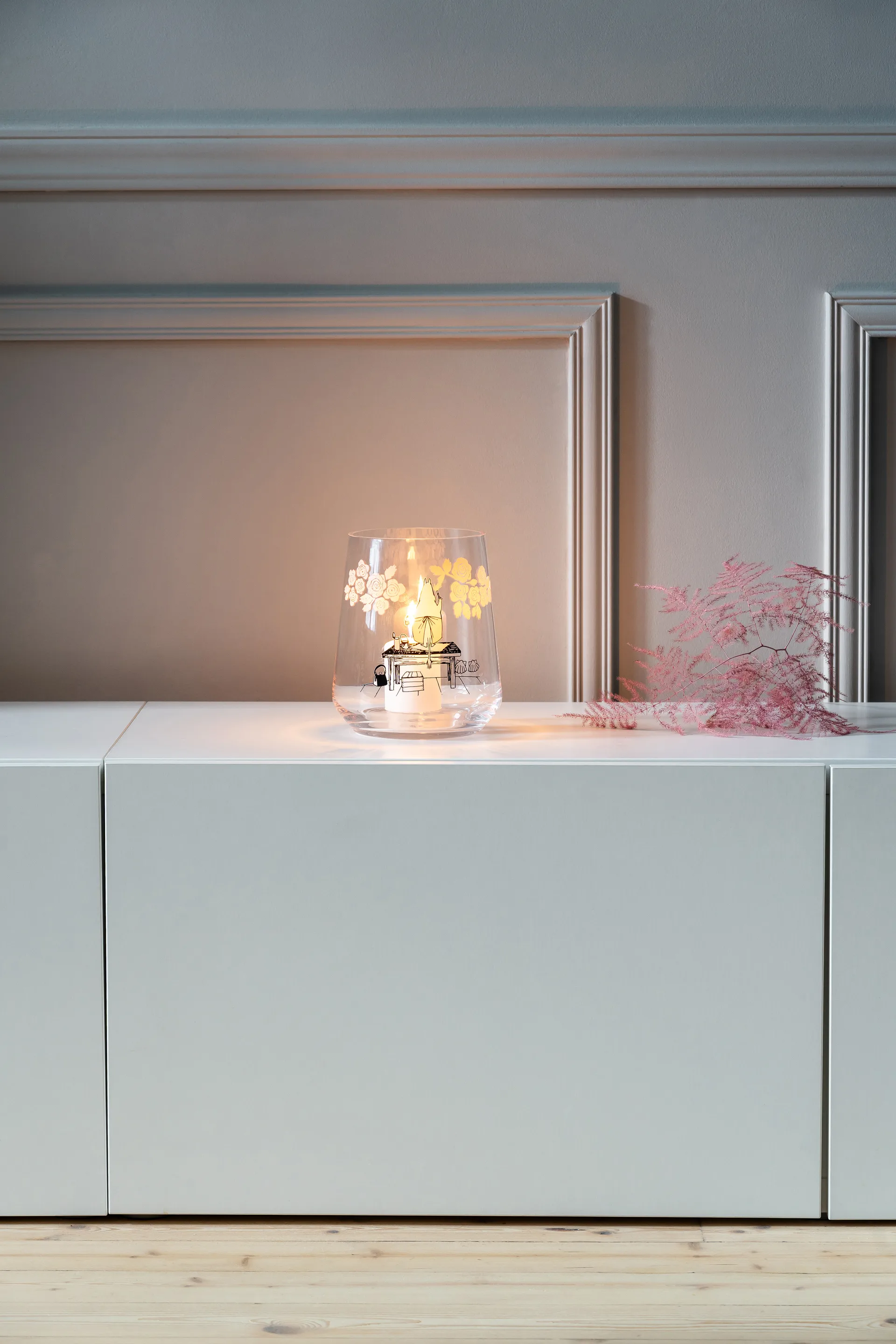 Moomin Originals lantern/vase 17.5 cm, Roses Muurla