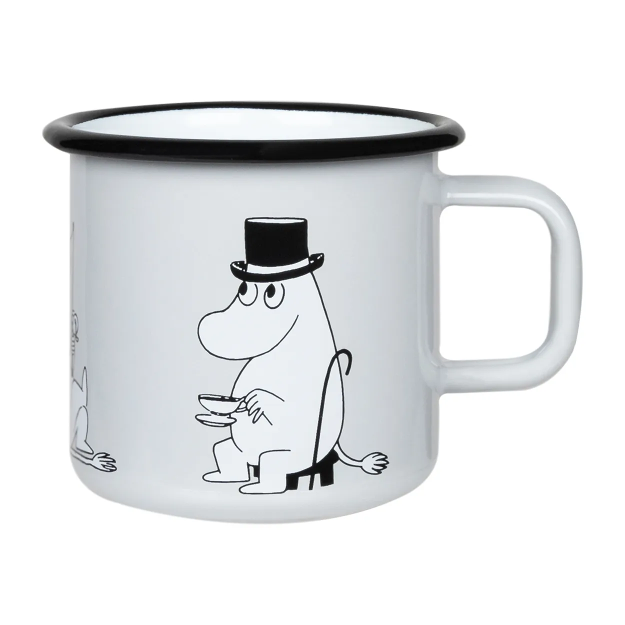 Muurla Moomin pappa enamel mug 37 cl grey | Scandinavian Design | Moomin mugs | Grey
